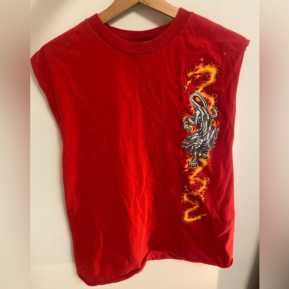 Y2k sleeveless t-shirt